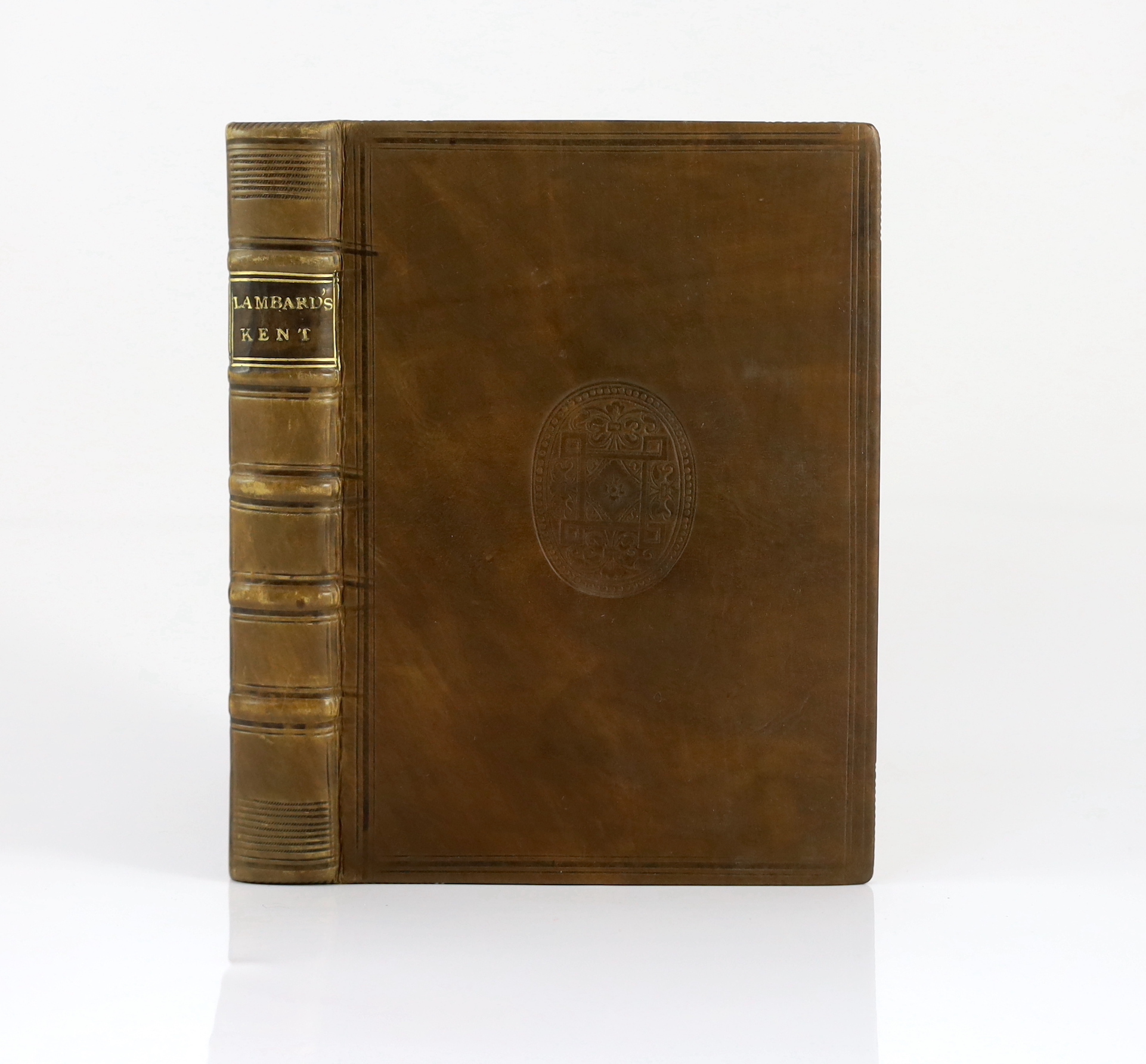 Lambarde, William - A Perambulation of Kent: conteining the description, hystorie, and customes of that shyre ... First Edition. title within decorated border, map, decorated and historiated initial letters, black letter